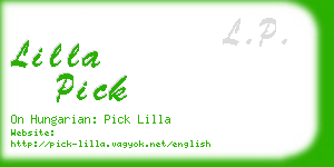 lilla pick business card